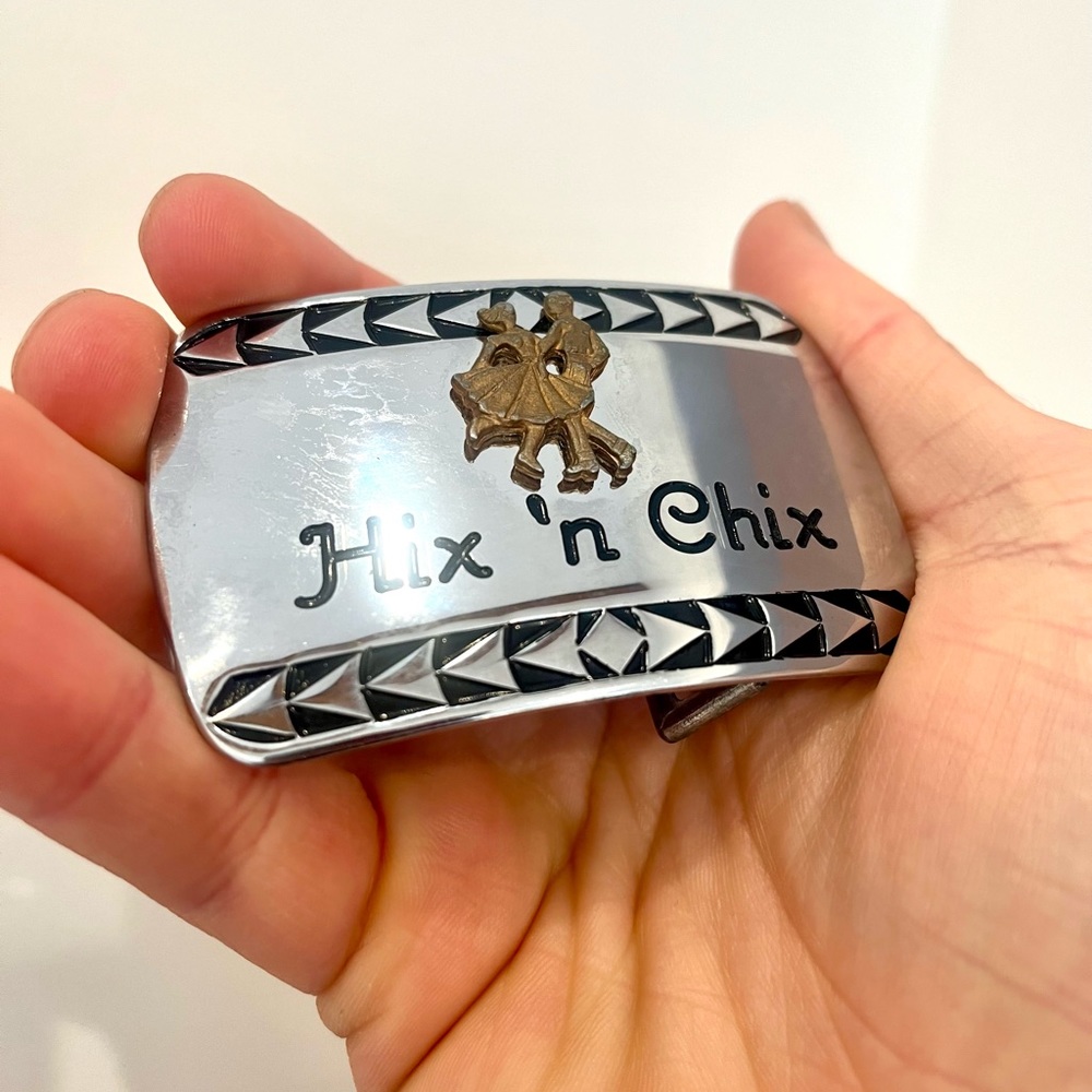 vintage high quality belt buckle line dance cowboy style 
Bought